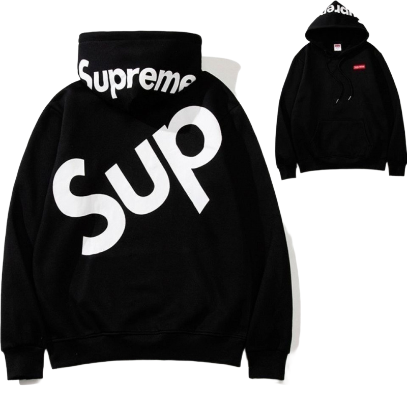 Embroidered Letter Print Pullover Hoodie