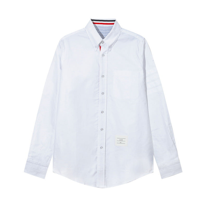 Mens four-bar collar mid-ribbon shirt????¨¤?¨¤??¨º?  TREND
