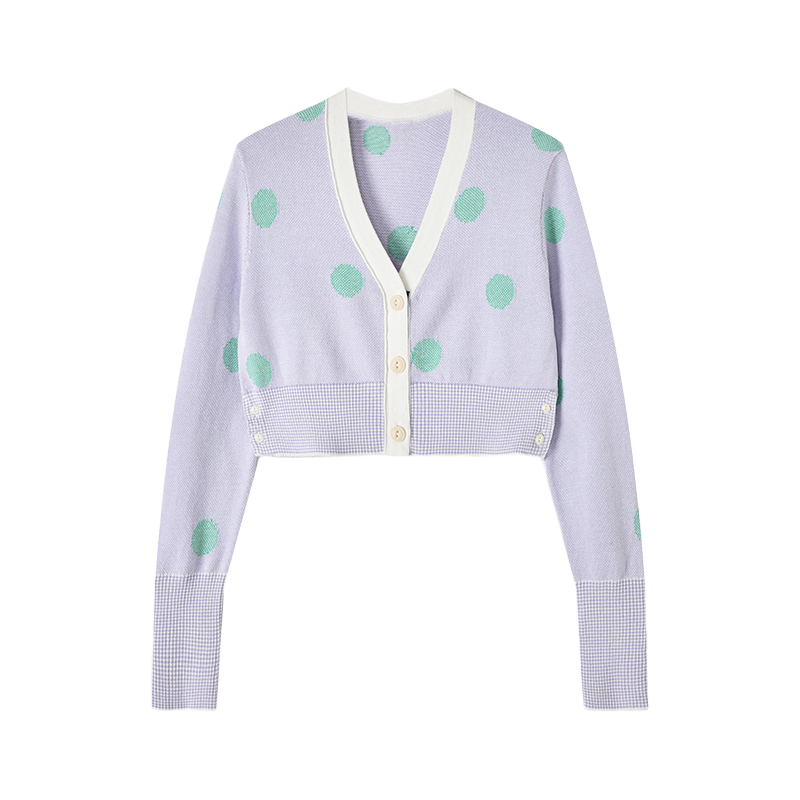 Four-Stripe Pink V-Neck Cardigan????¨¤?¨¤??¨º?  TREND