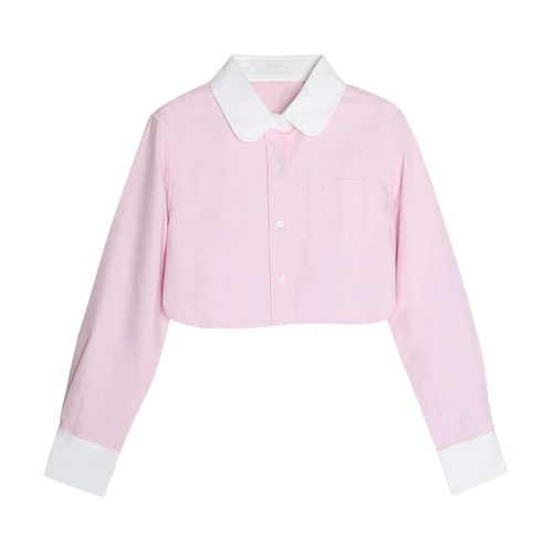 2025SSS Womens belly button-down shirt  TREND