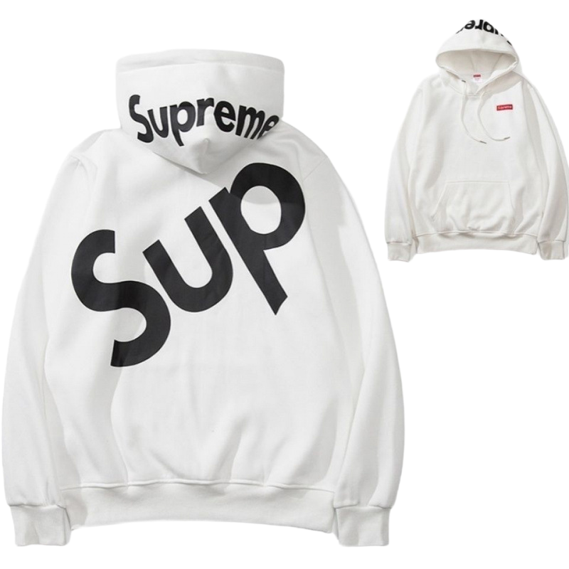 Embroidered Letter Print Pullover Hoodie