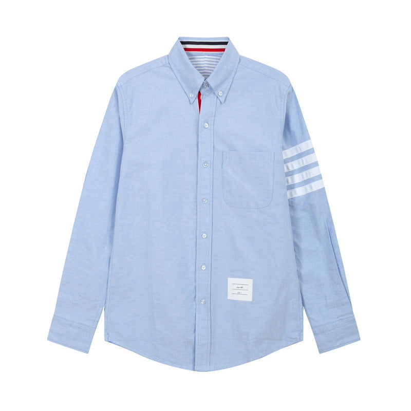 Mens four-bar collar mid-ribbon shirt????¨¤?¨¤??¨º?  TREND
