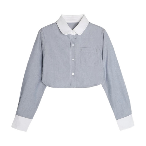 2025SSS Womens belly button-down shirt  TREND