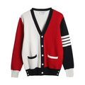 Mens Colorblock Knitted Sweater Jacket  TREND