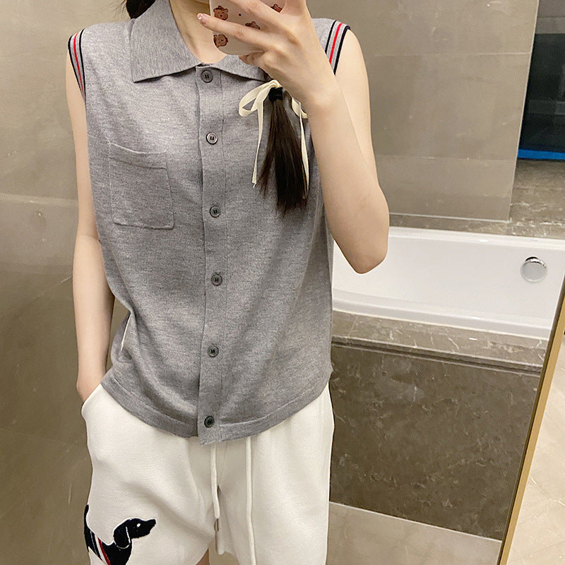 Knitted vest T-shirt