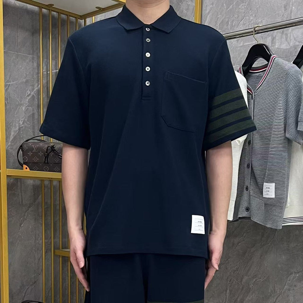 Mens Honeycomb Piqu??¨¬| Lapel T-Shirt  TREND